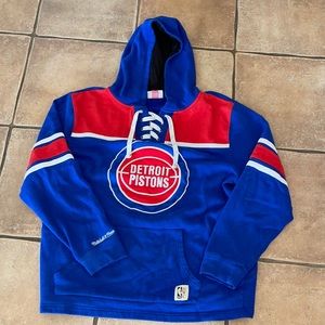 Mitchell & Ness Detroit Pistons Hoody Skate Lace Pullover